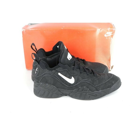 NOS Vintage 90s Nike Air Tenacity Low Basketball Shoes Sneakers Black - Picture 4 of 10